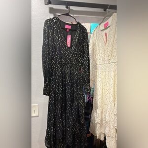 Lilly Pulitzer NWT Black Dress with Gold Accents